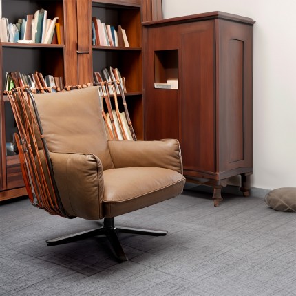 Swivel Armchair Paradiso brown Kare Design