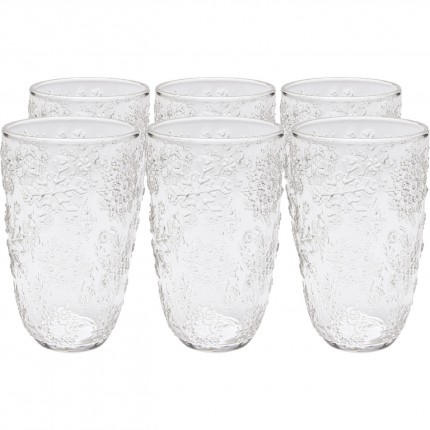 Water Glass Ice Flowers (6/set) Kare Design