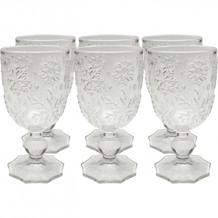 Verres à vin Ice Flowers set de 6 Kare Design