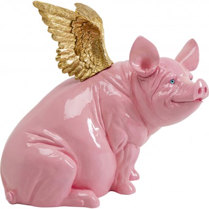 Deco winged pig pink XL Kare Design