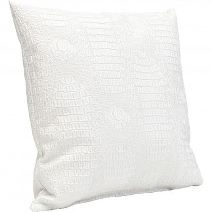 Coussin Croco blanc Kare Design