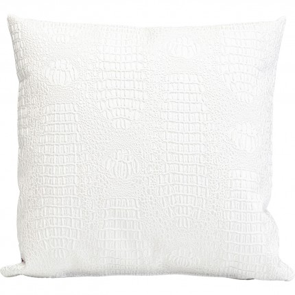 Coussin Croco blanc Kare Design