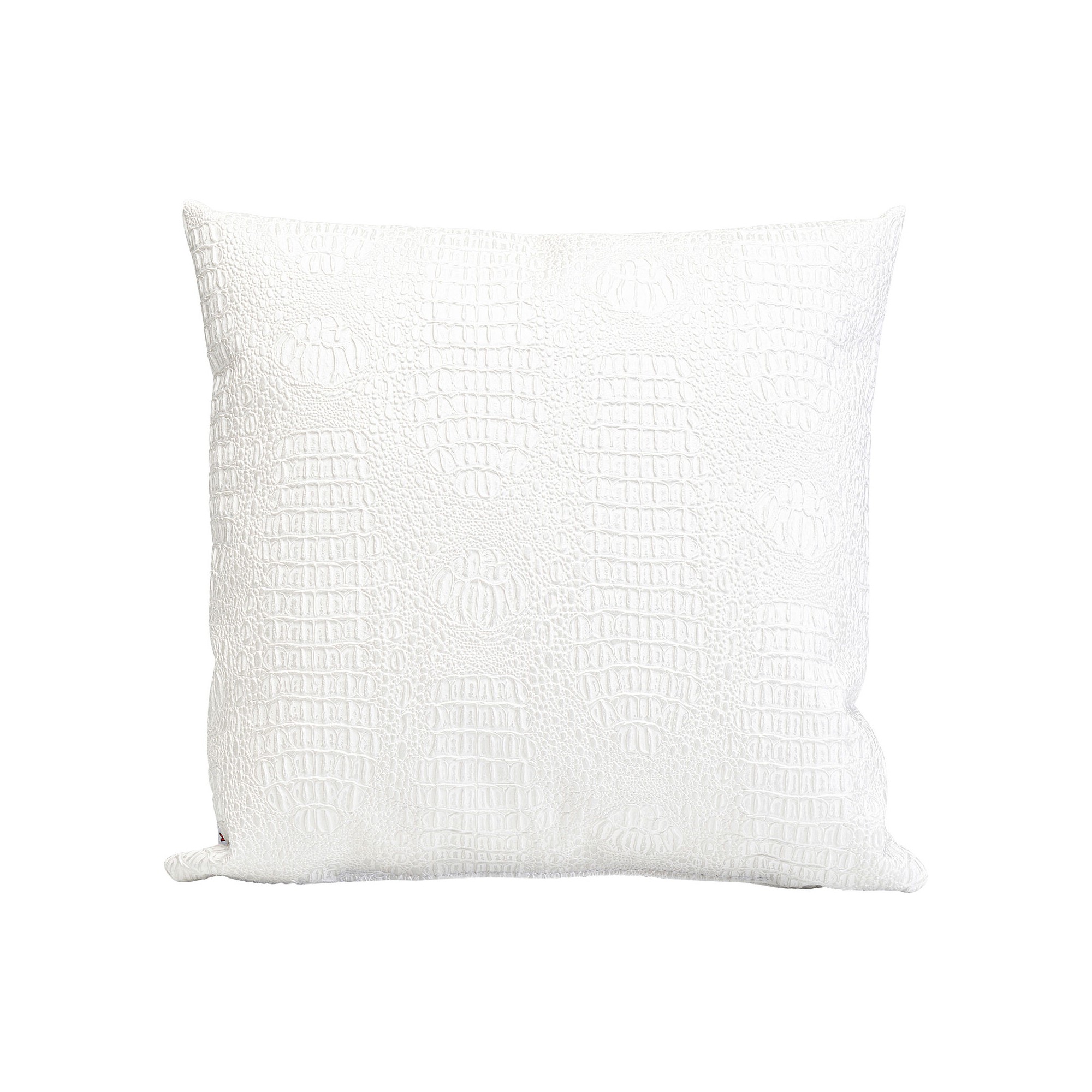 Coussin Croco blanc 40x40cm