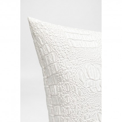 Coussin Croco blanc Kare Design