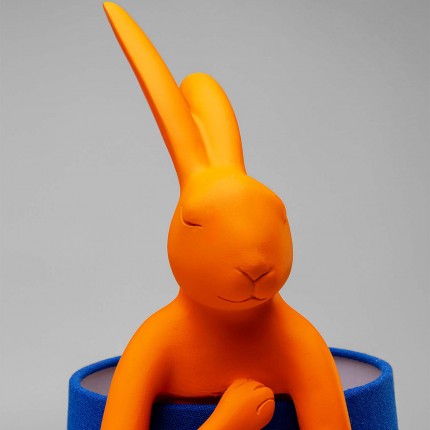 Lampe Animal lapin 50cm orange et bleue Kare Design