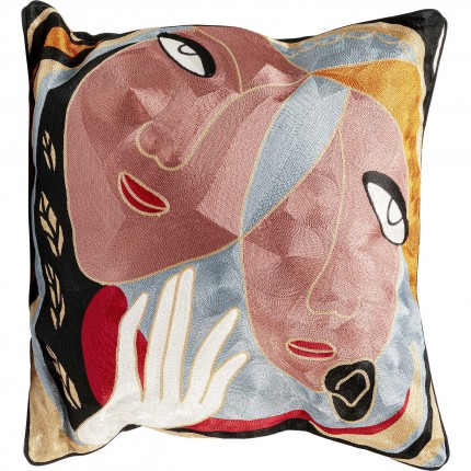 Coussin Art Line deux visages Kare Design