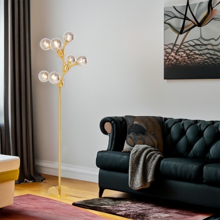 Floor Lamp Atomic Balls 174cm gold Kare Design