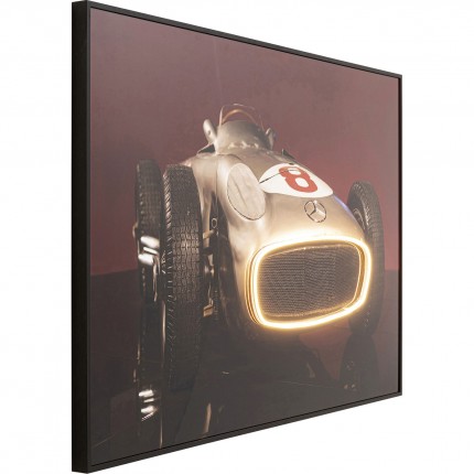 Framed Picture LED racing car 120x80cm Kare Design