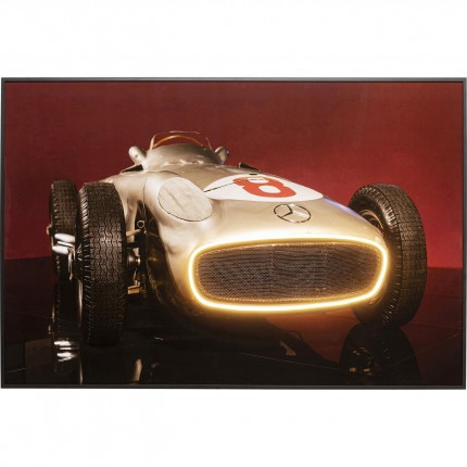 Tableau LED voiture de course 120x80cm Kare Design