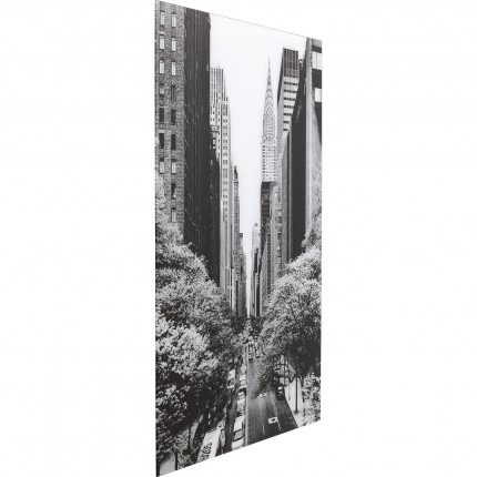 Tableau en verre rues de NY 80x120cm Kare Design