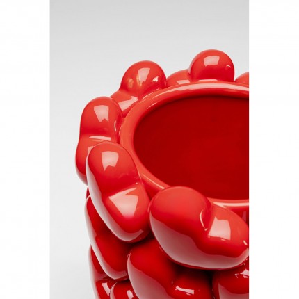 Vase cœurs rouges Kare Design