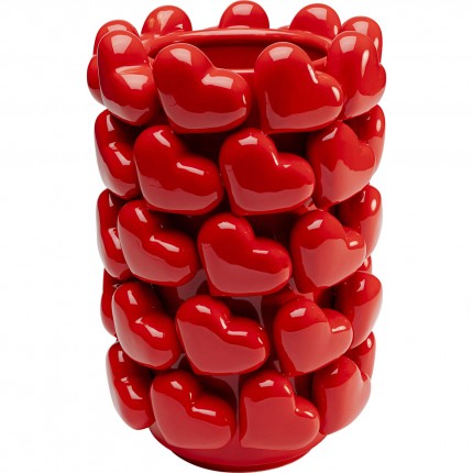 Vase red hearts Kare Design