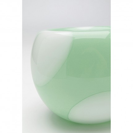 Vase Punti vert et blanc 15cm Kare Design