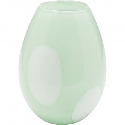 Vase Punti green and white 30cm Kare Design