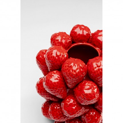 Vase fraises rouges 24cm Kare Design