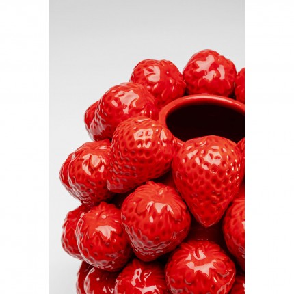 Vase strawberries red 30cm Kare Design