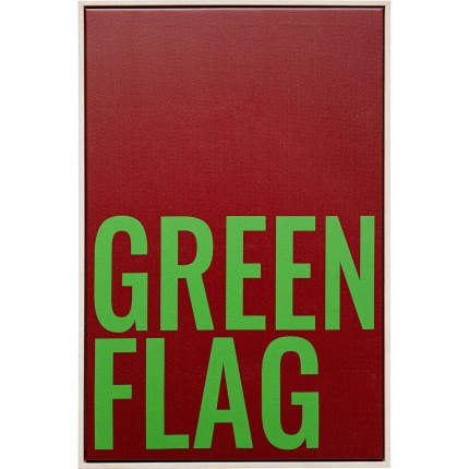 Framed Picture Green Flag 40x60cm Kare Design