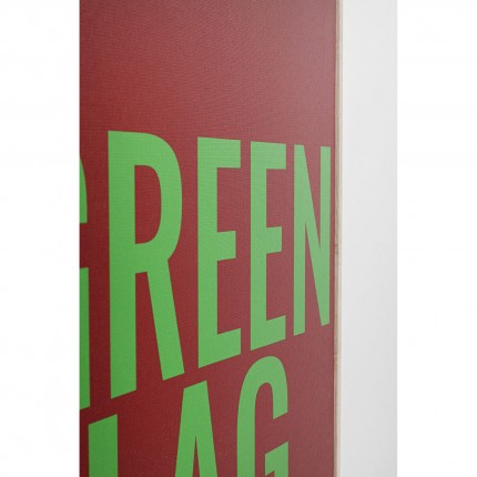 Tableau Green Flag 40x60cm Kare Design