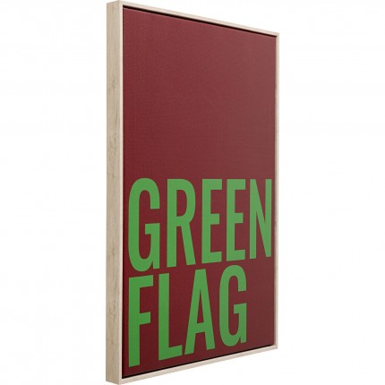 Framed Picture Green Flag 40x60cm Kare Design