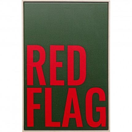 Framed Picture Red Flag 40x60cm Kare Design