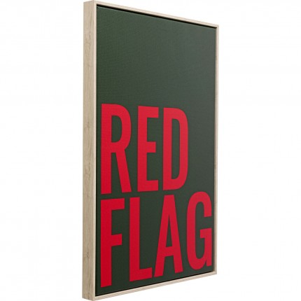 Framed Picture Red Flag 40x60cm Kare Design