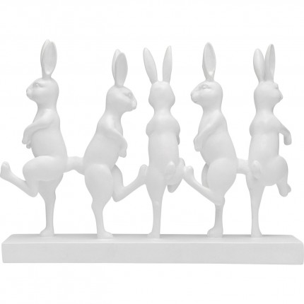 Deco white dancing rabbits Kare Design