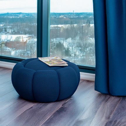 Pouf Peppo Bloom bleu Kare Design