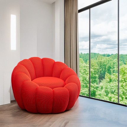 Fauteuil pivotant Peppo Bloom rouge Kare Design