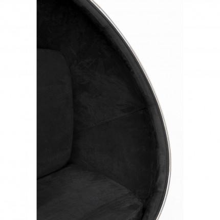 Fauteuil pivotant Eye Ball velours noir Kare Design