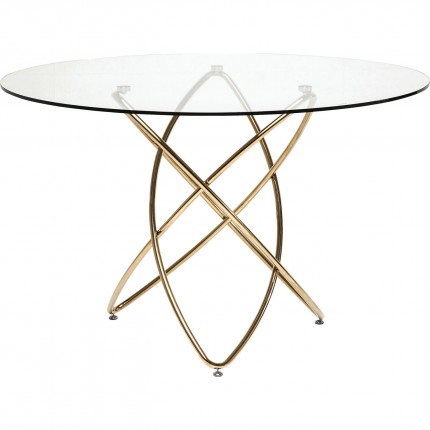 Table Molekular Ø120cm gold Kare Design