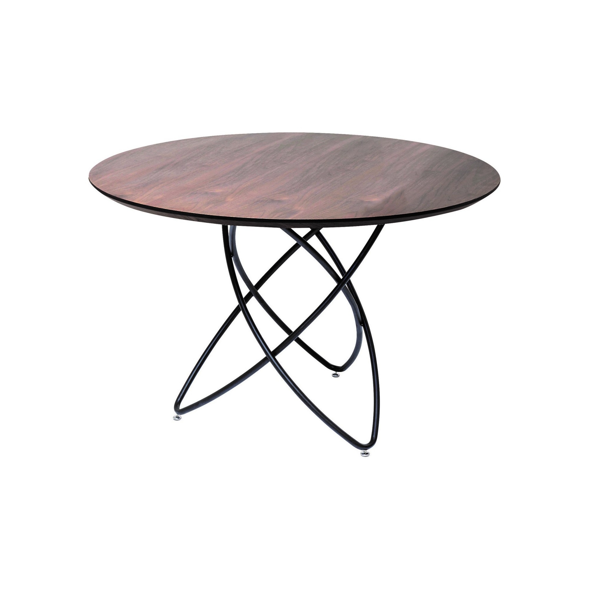 Table Molekular noir noyer Ø120cm