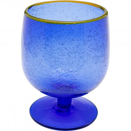 Verres à vin Bubbles bleus set de 4 Kare Design