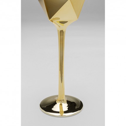 Champagne Glass Diamond gold (4/Set) Kare Design