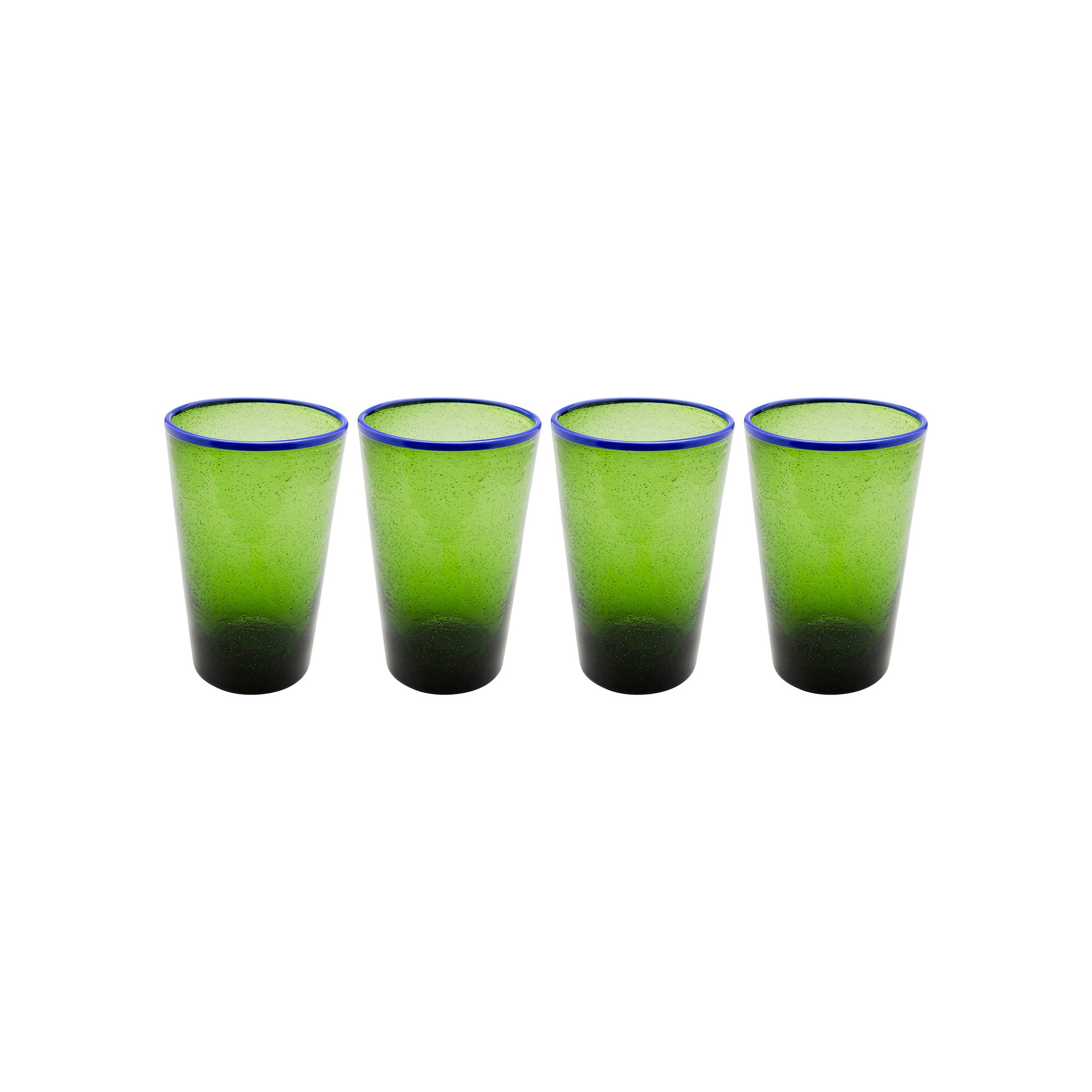 Verres à eau Bubbles verts set de 4 Kare Design