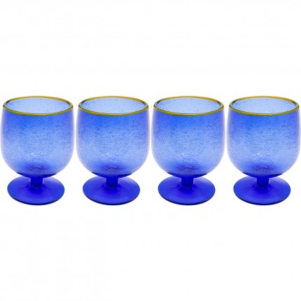 Wine Glass Bubbles blue (4/set) Kare Design