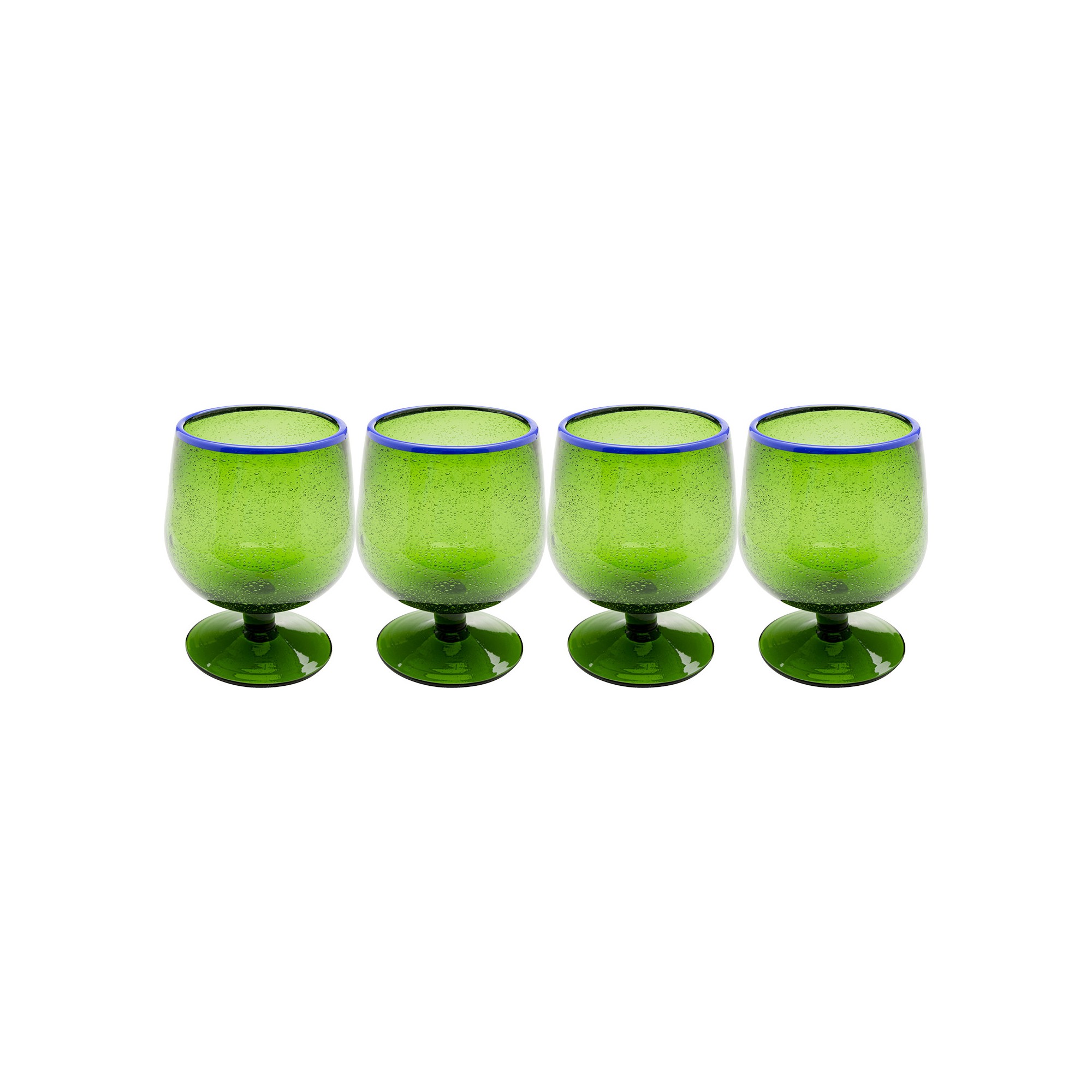 Verres à vin Bubbles verts set de 4 Kare Design