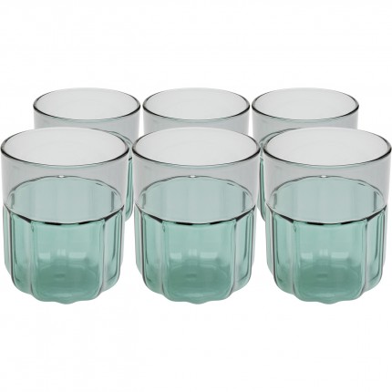 Verres à eau Duetto set de 6 Kare Design