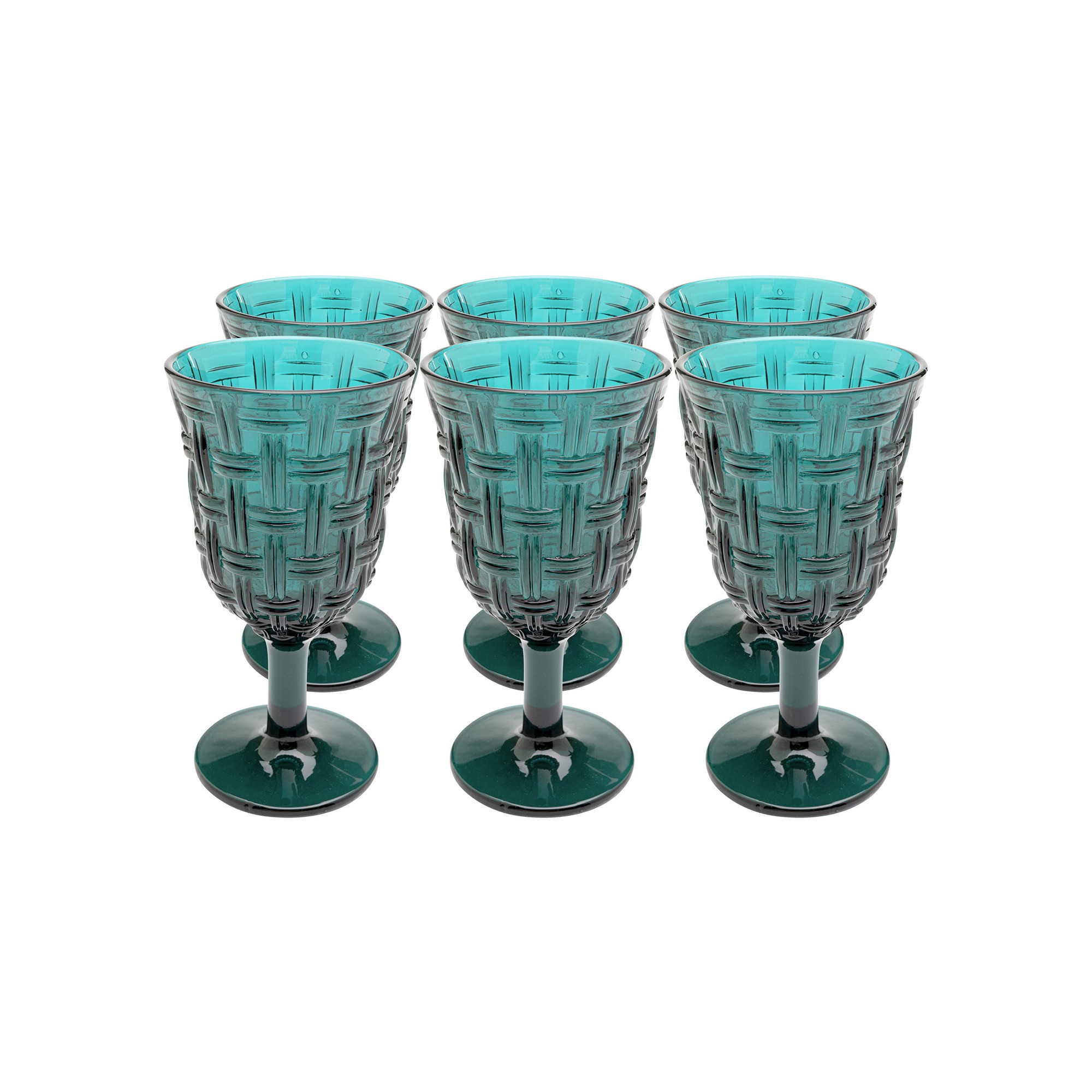 Verres à vin Tissue bleus set de 6 Kare Design