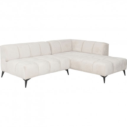 Corner Sofa Nia right velvet cream Kare Design