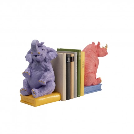 Serre-livres éléphant et rhinocéros set de 2 Kare Design