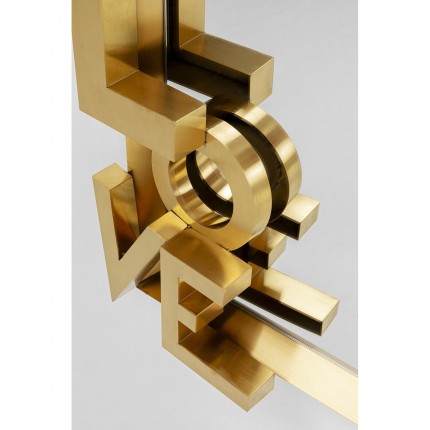 Wall Mirror Love Letters 3D 200x70cm gold Kare Design