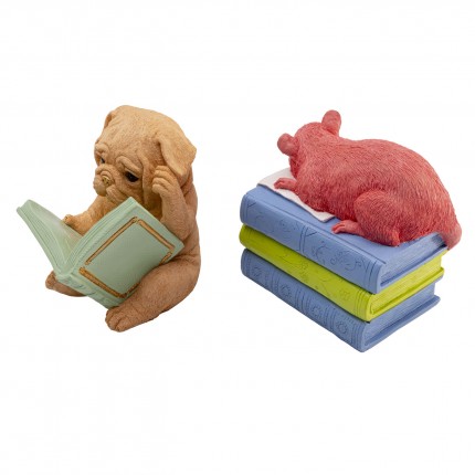 Serre-livres chien et souris set de 2 Kare Design