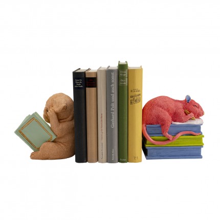 Serre-livres chien et souris set de 2 Kare Design