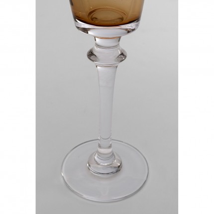 Champagne Glass Mimi amber (6/set) Kare Design