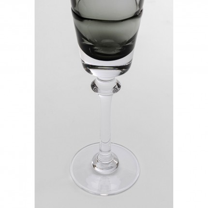 Champagne Glass Mimi grey (6/set) Kare Design