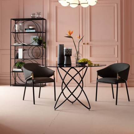 Table Molekular 120cm noire Kare Design