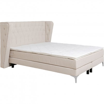 Lit boxspring Benito Moon crème 180x200cm Kare Design