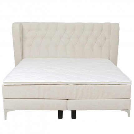 Lit boxspring Benito Moon crème 180x200cm Kare Design