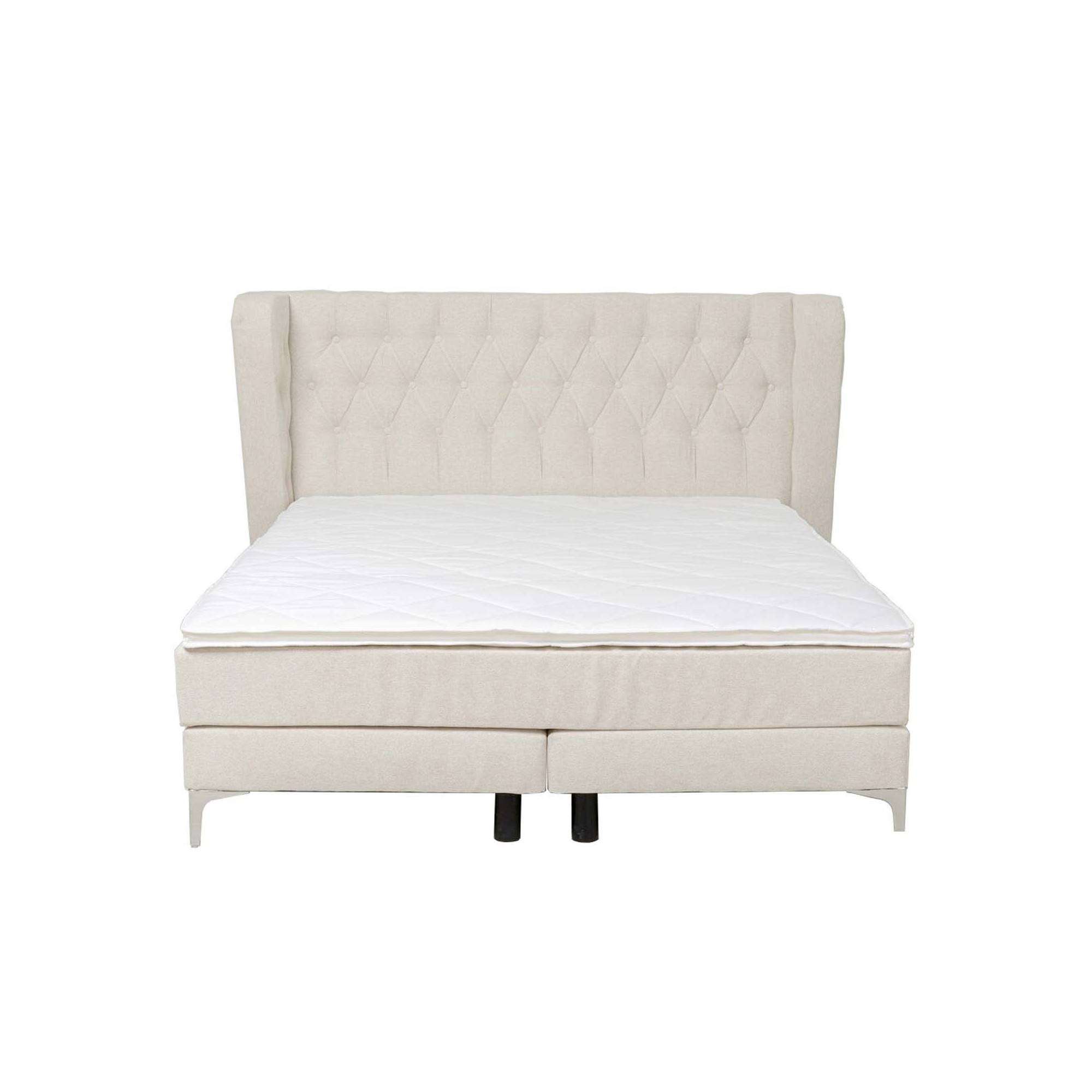 Lit boxspring Benito Moon crème 180x200cm Kare Design