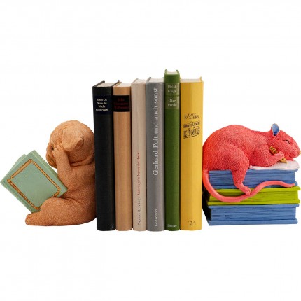 Bookend dog and mouse (2/Set) Kare Design